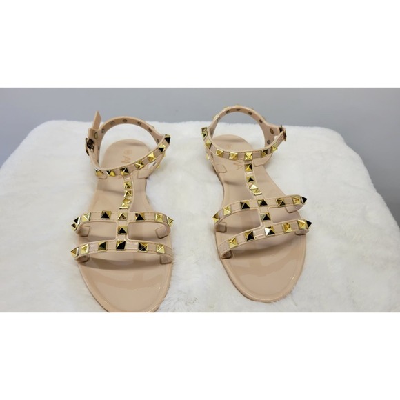 Women's Nude Studded Jelly Sandals Size 7 - Picture 2 of 7